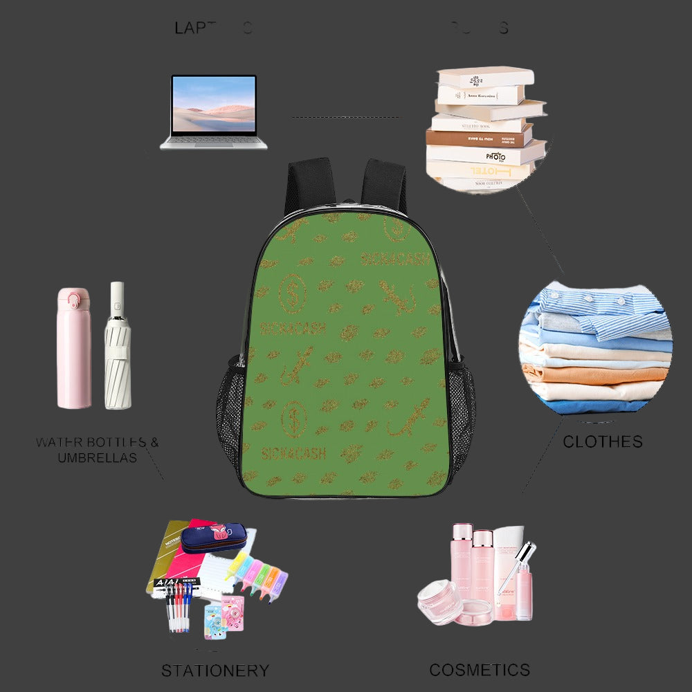 Sick 4 Cash Monogram Transparent Bag 17" — New Drop. No Secrets. All Hustle.