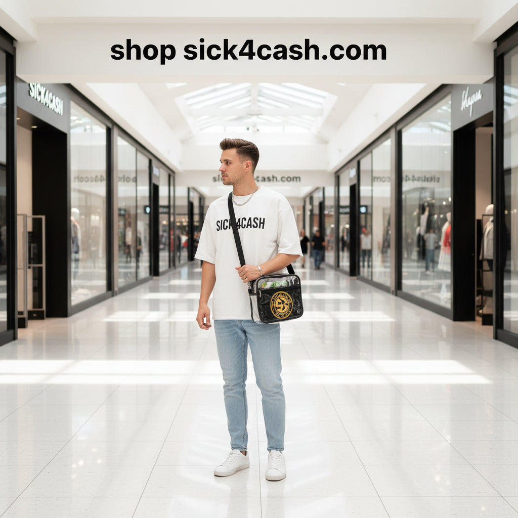 Transparent man see through bag