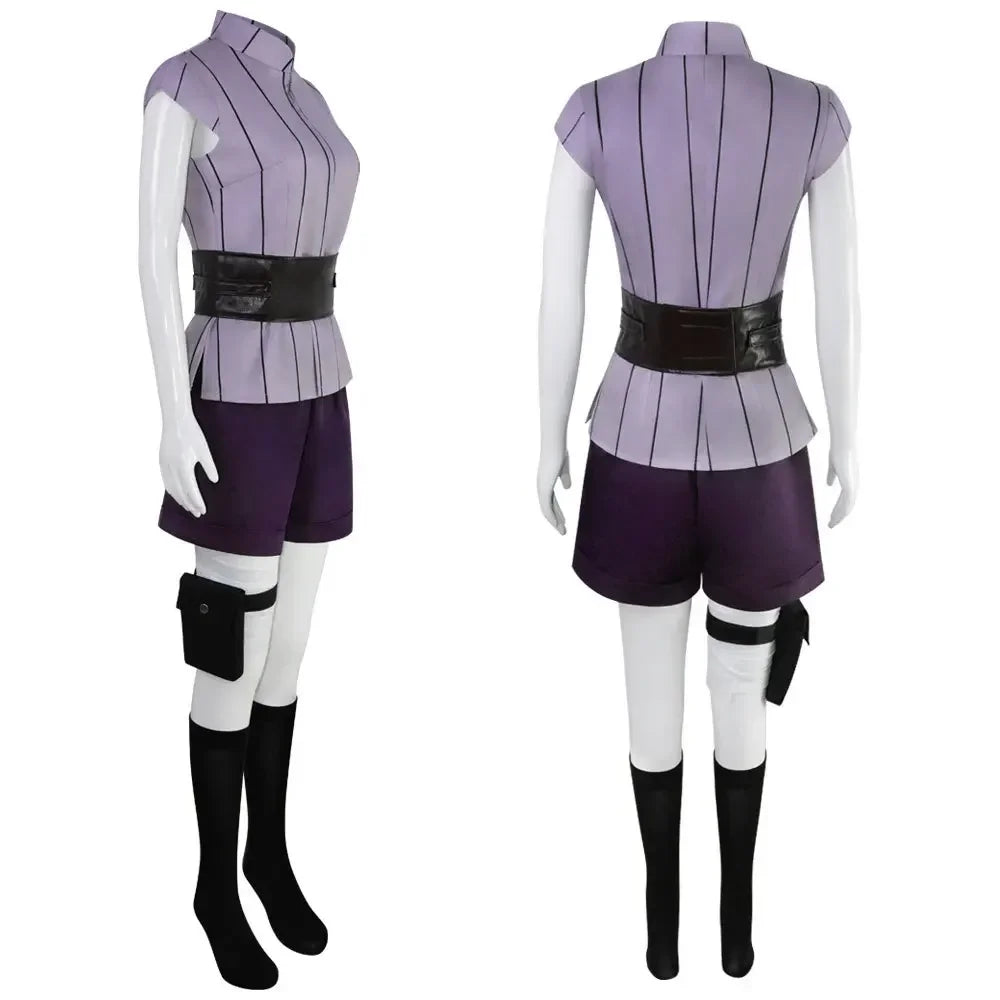 Hyuga Hinata Cosplay Costume Set – Women’s Ninja Outfit with Purple Wig for Halloween & Carnival - Limited Holiday Drop