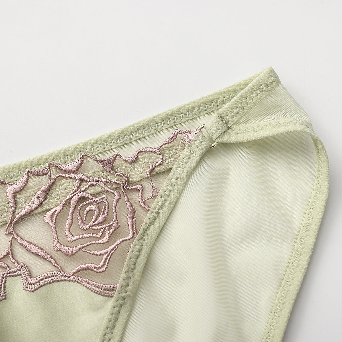 Women French Vintage Lace Panties – Rose Embroidery Elegance