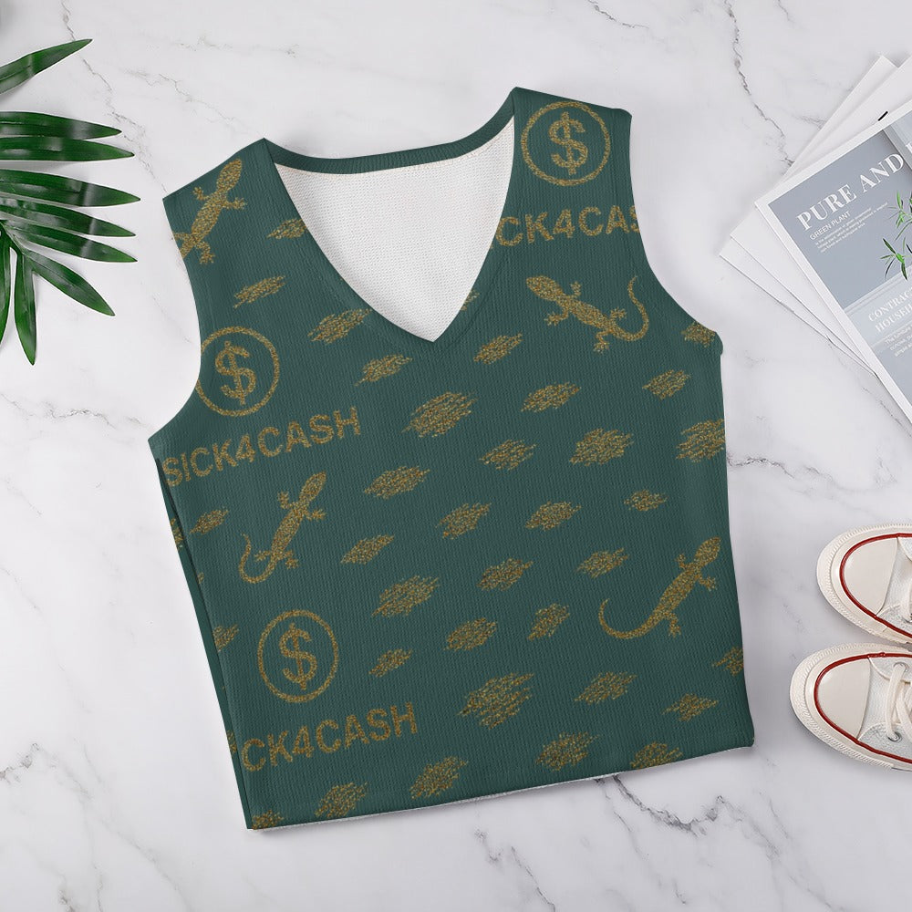 Women's Long Sleeve Button Knit Vest