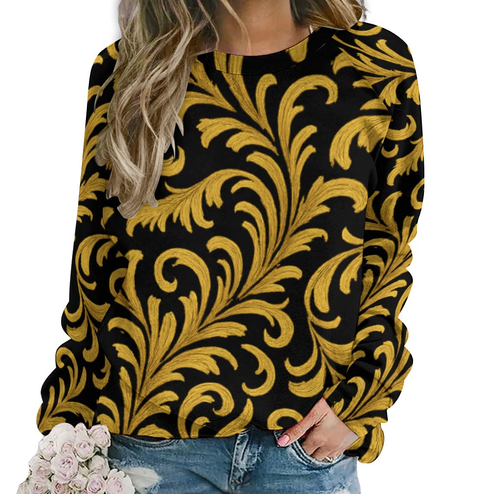 Raglan round neck sweater