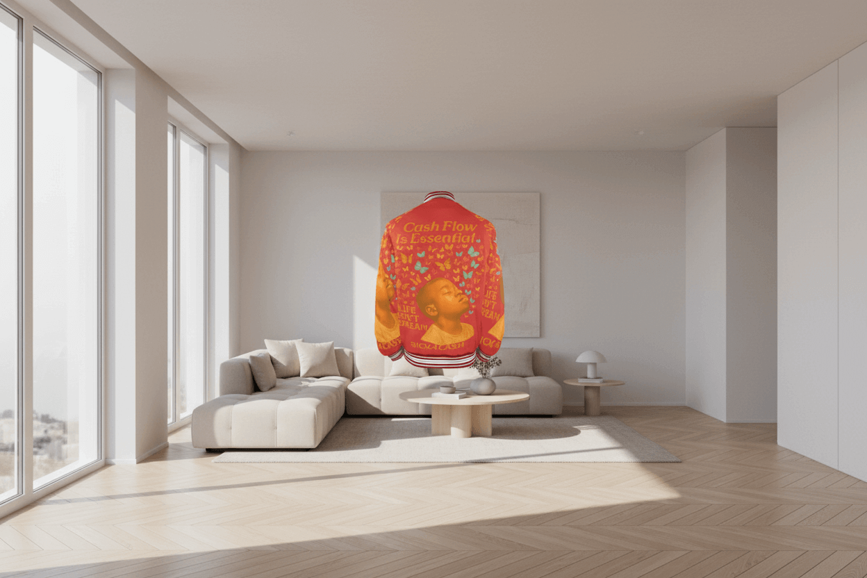 New Sick4Cash Men's Cash Flow Bomber Jacket