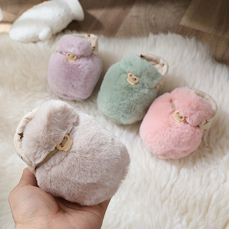 Warm Fur Baby Step Shoes – Plush Winter Footwear for Newborns & Toddlers