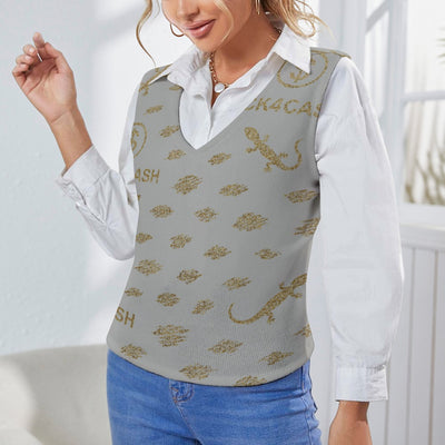 Women's Long Sleeve Button Knit Vest