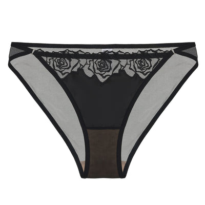 French Vintage Lace Panties – Rose Embroidery Elegance