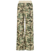 Street Camouflage Print Spliced Hooded Drawstring Short Sweatshirt and Straight Leg Sweatpants Two-Piece Set