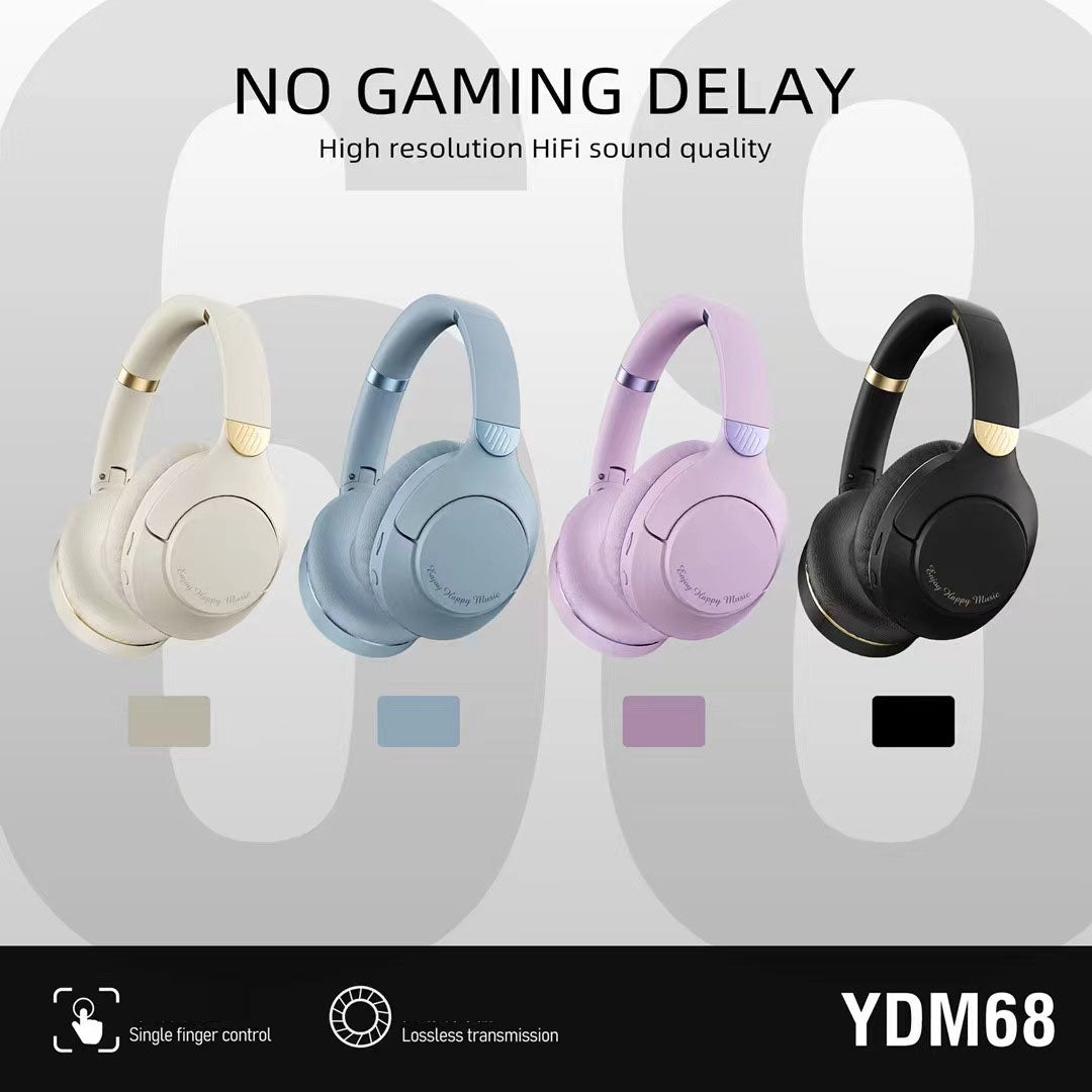 YDM68 Wireless Bluetooth Gaming Headset – Heavy Bass Sound with Built-In Mic