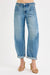 Women RISEN Full Size Mid Rise Fit Barrel Roll Up Jeans Plus Size