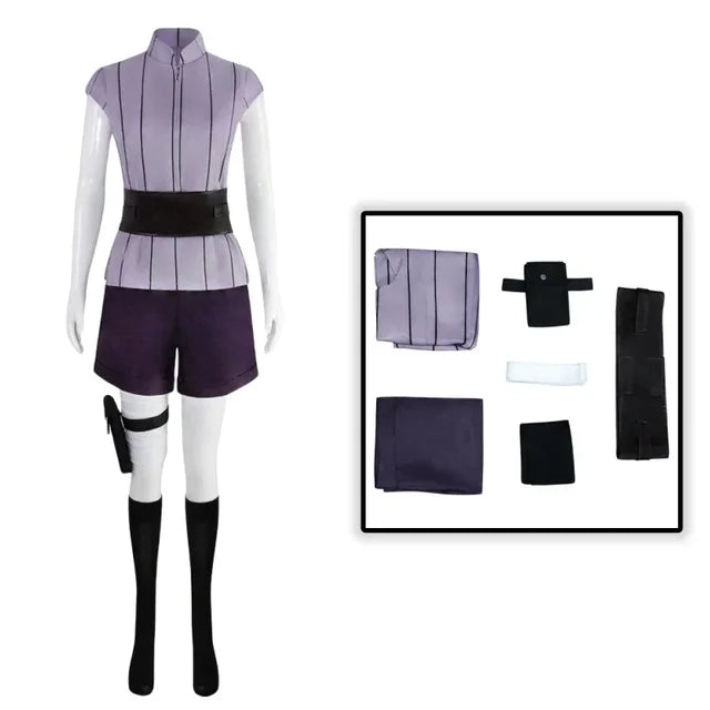 Hyuga Hinata Cosplay Costume Set – Women’s Ninja Outfit with Purple Wig for Halloween & Carnival - Limited Holiday Drop