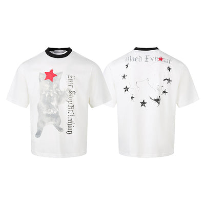 Short Sleeve T-Shirt Unisex Summer Loose Regular Shoulder