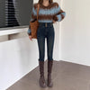 High-Waisted Denim Pants Women's Arrival High-Grade Slimming Hip-Lifting Four-Way Stretch Skinny Ankle-Length Pants