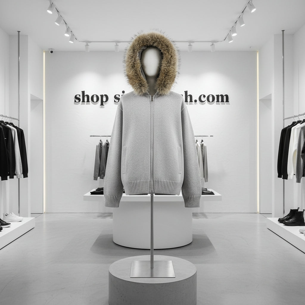 Fur Collar Flex & Fleece Cardigan