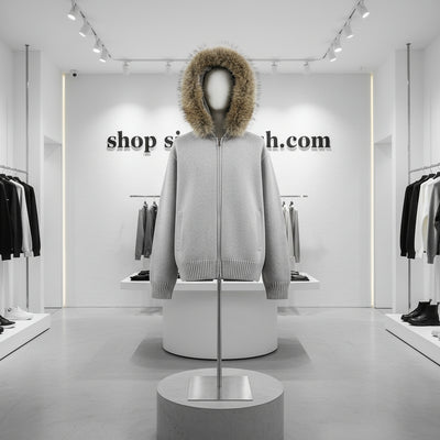 Fur Collar Flex & Fleece Cardigan