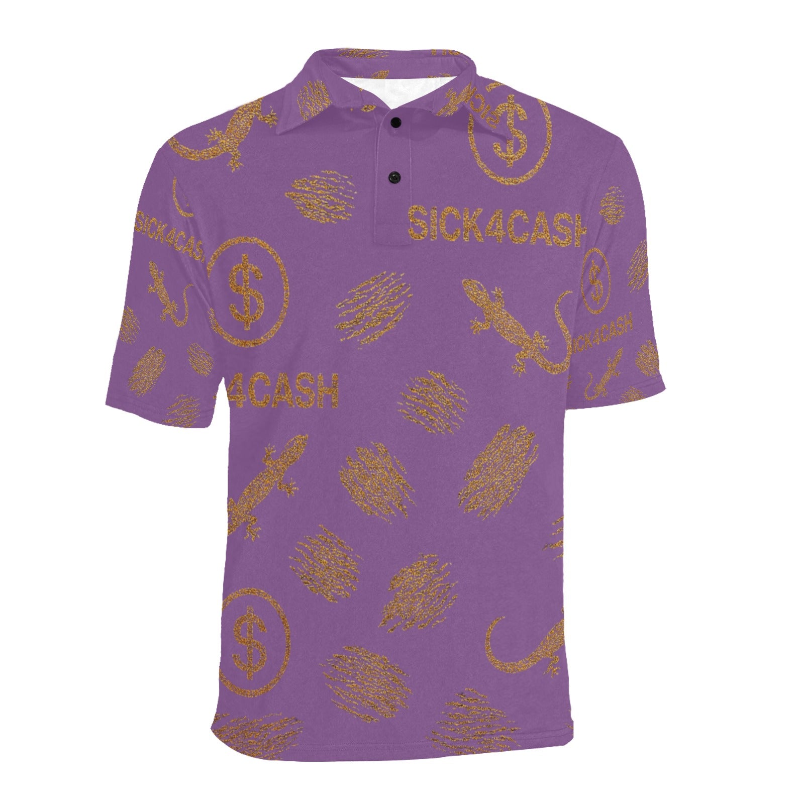 Men's All Over Print Polo Shirt (T55)