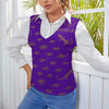 Women's Long Sleeve Button Knit Vest