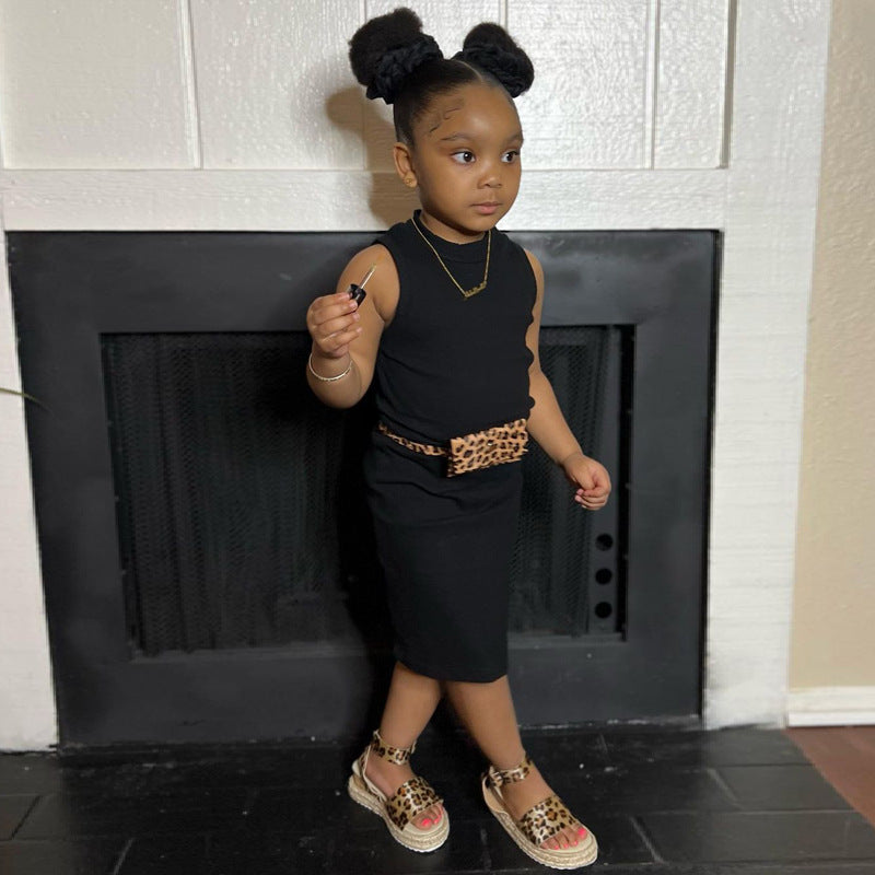 Girls’ Solid Color Camisole Dress – Everyday Chic, S4C Style