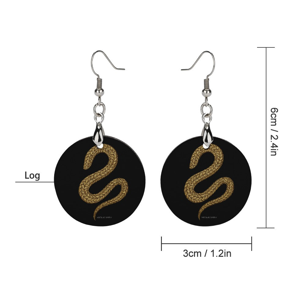 S4C Wooden earrings pendant