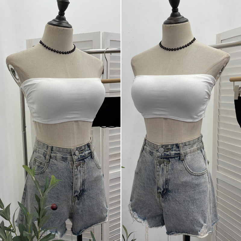 Strapless Tube Vest – Minimalist Streetwear Top for Women