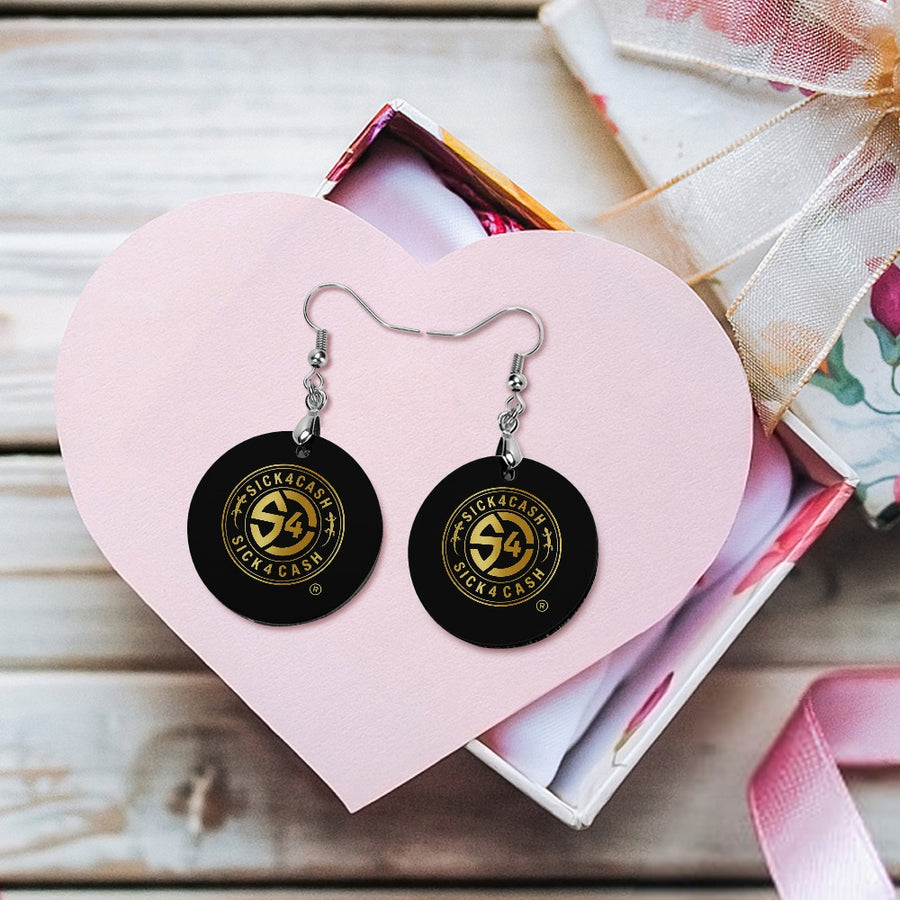 S4C Wooden earrings pendant