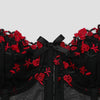 Perspective embroidery floral butterfly bow fishbone breasted vest