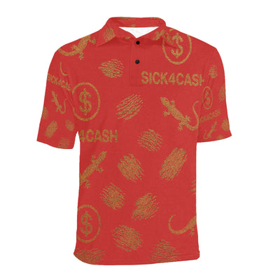 Men's All Over Print Polo Shirt (T55)