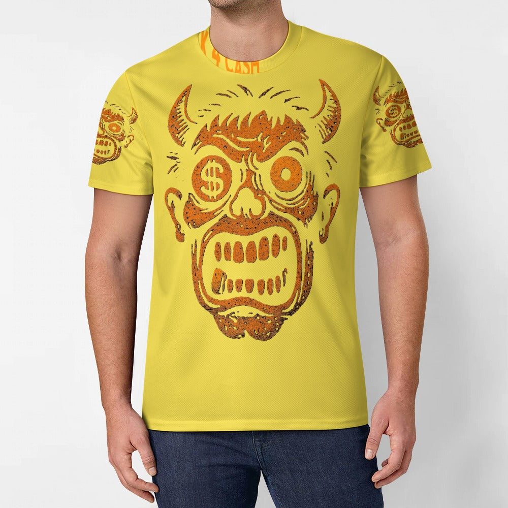 Ice Silk All-Over Print T-Shirt – Streetwear Tee for Cool Comfort