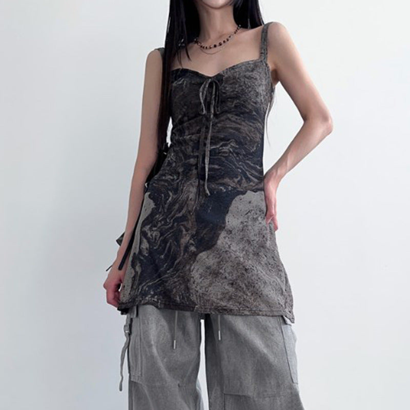 Post-Apocalyptic Sand-Flowing Bowknot Dress