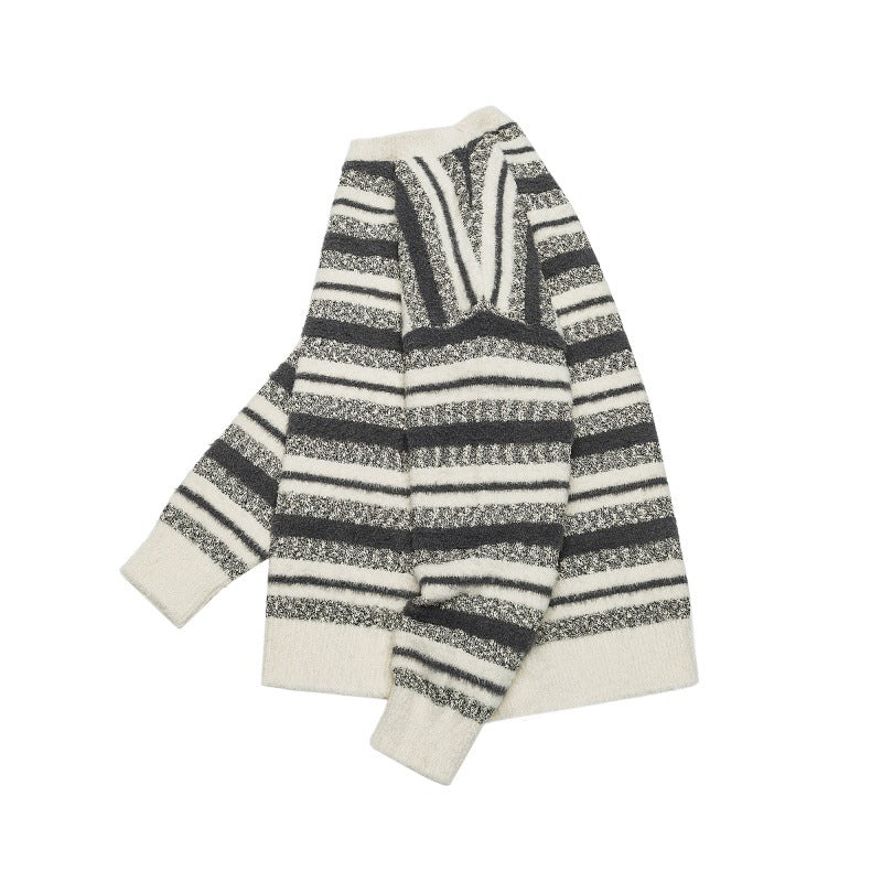 Striped Mohair Unisex Sweater