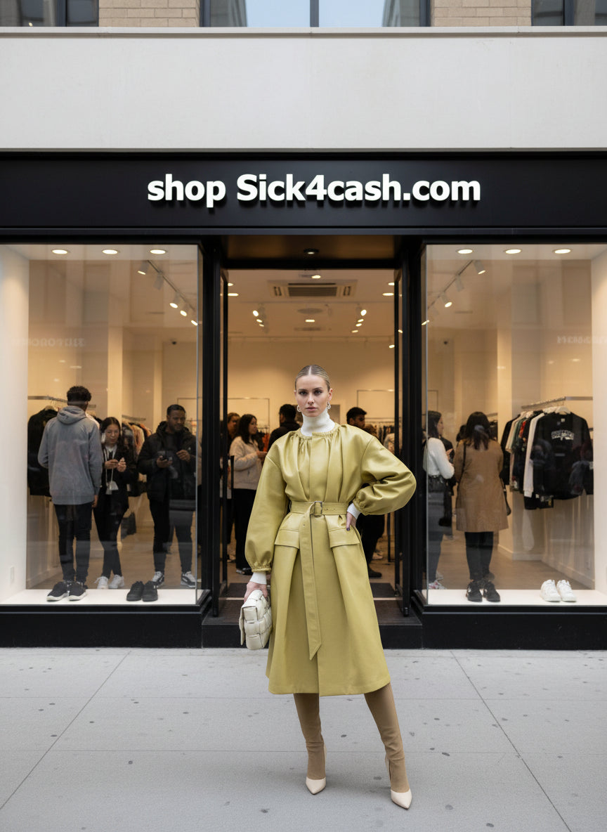 Women’s Long Leather Winter Coat – Loose Luxe, S4C Edition