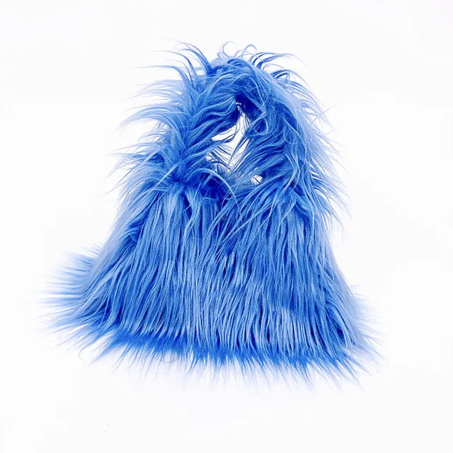 Twisted Faux Fur Shoulder Bag – Y2K Plush Chaos, Korean Streetcore Winter Tote Description:  Unleash the twisted twin of cozy. This faux fur shoulder bag isn’t soft—it’s savage. Born from the shadow grid of SICK4CASH®, this Y2K-