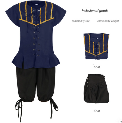 Halloween costume party cosplay Halloween children's pirate costume Caribbean pirate performance costume