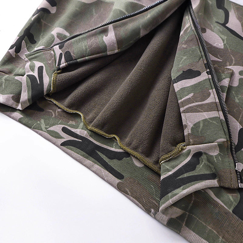Camouflage hoodie with lining