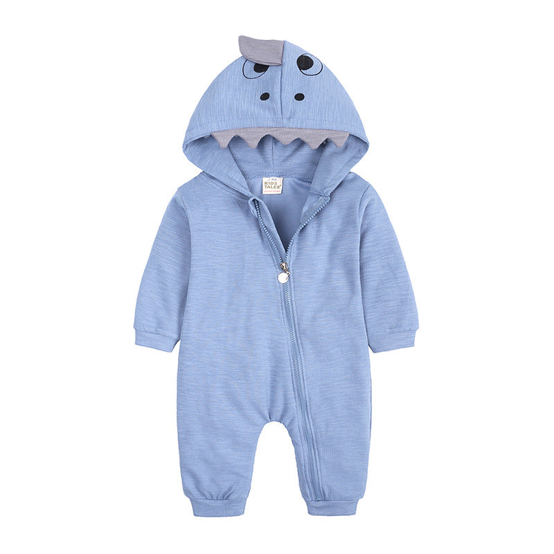 S4C New Baby Dinosaur Hooded Cotton Jumpsuit For Men And Women Baby Long-Sleeved Romper Baby Jumpsuit