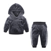 S4CChildren's Clothing Boys And Girls Suits Sports And Leisure Gold Velvet Two-Piece Children's Clothes