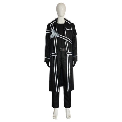 Halloween Anime Sword Art Online Kirito Cosplay Costume Adult Men Women Kirito SAO Kirigaya Kazuto Uniform Colthing Wig Set