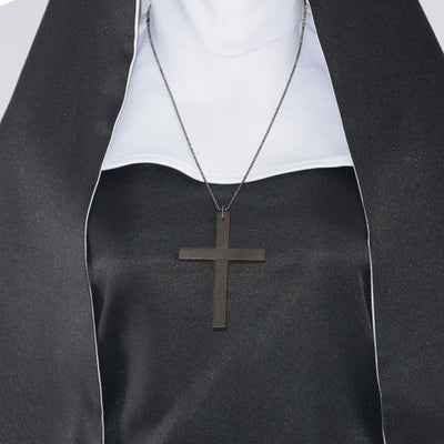 Halloween TheNun Ghost Sister cosplay costume, black horror nun costume, priest cosplay costume