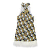 Hanging neck sleeveless feather geometric pattern dress for women