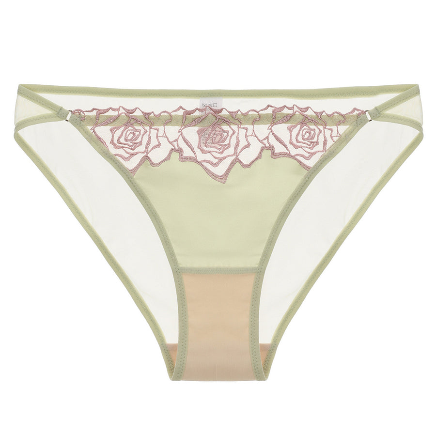 Women French Vintage Lace Panties – Rose Embroidery Elegance