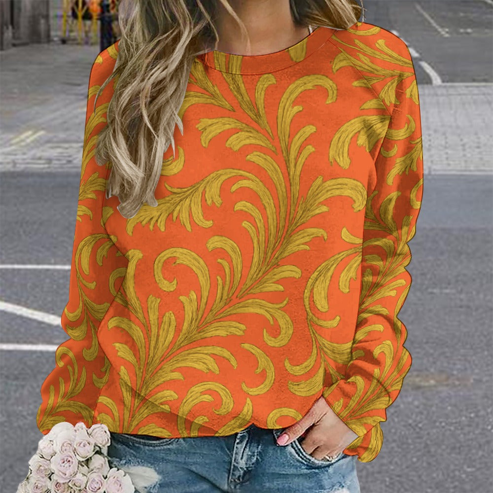 Raglan round neck sweater