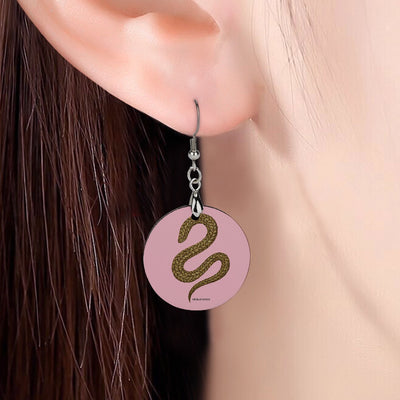 S4C Wooden earrings pendant