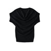 Slant shoulder top short sleeved T-shirt