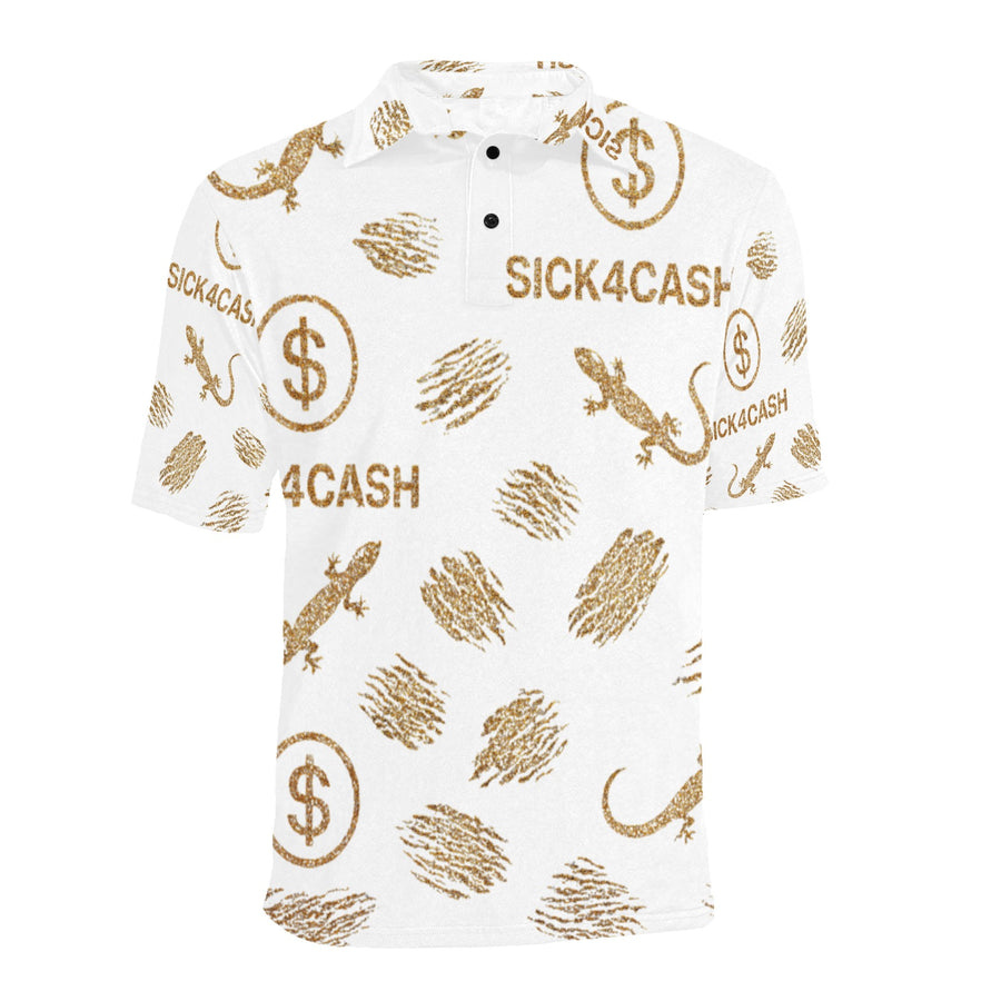 Men's All Over Print Polo Shirt (T55)