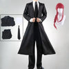 Makima Cosplay Costume Wig Women Men Trench Coat Jacket Black Suit Uniform Halloween Carnival Party Anime Outfits