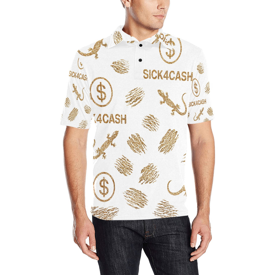 Men's All Over Print Polo Shirt (T55)