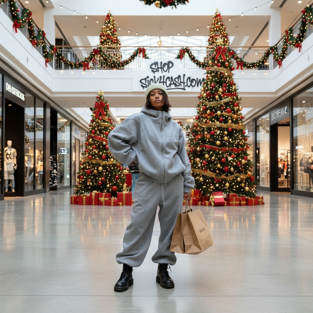 Gray 2pc sweatsuit for a woman