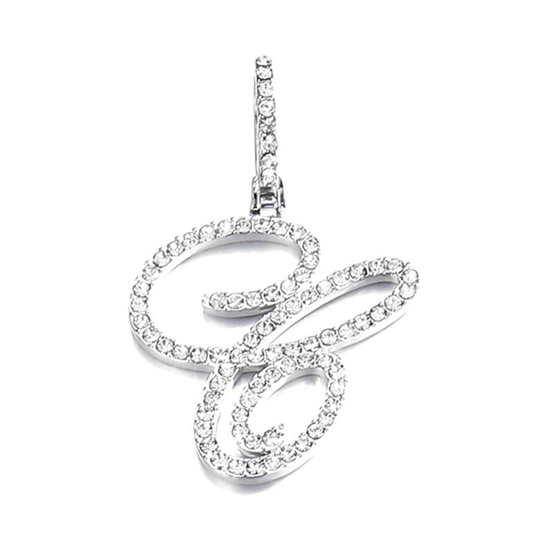 Hip Hop Grass Letter Pendant – Melon Seed Buckle Cuban Chain Accessory