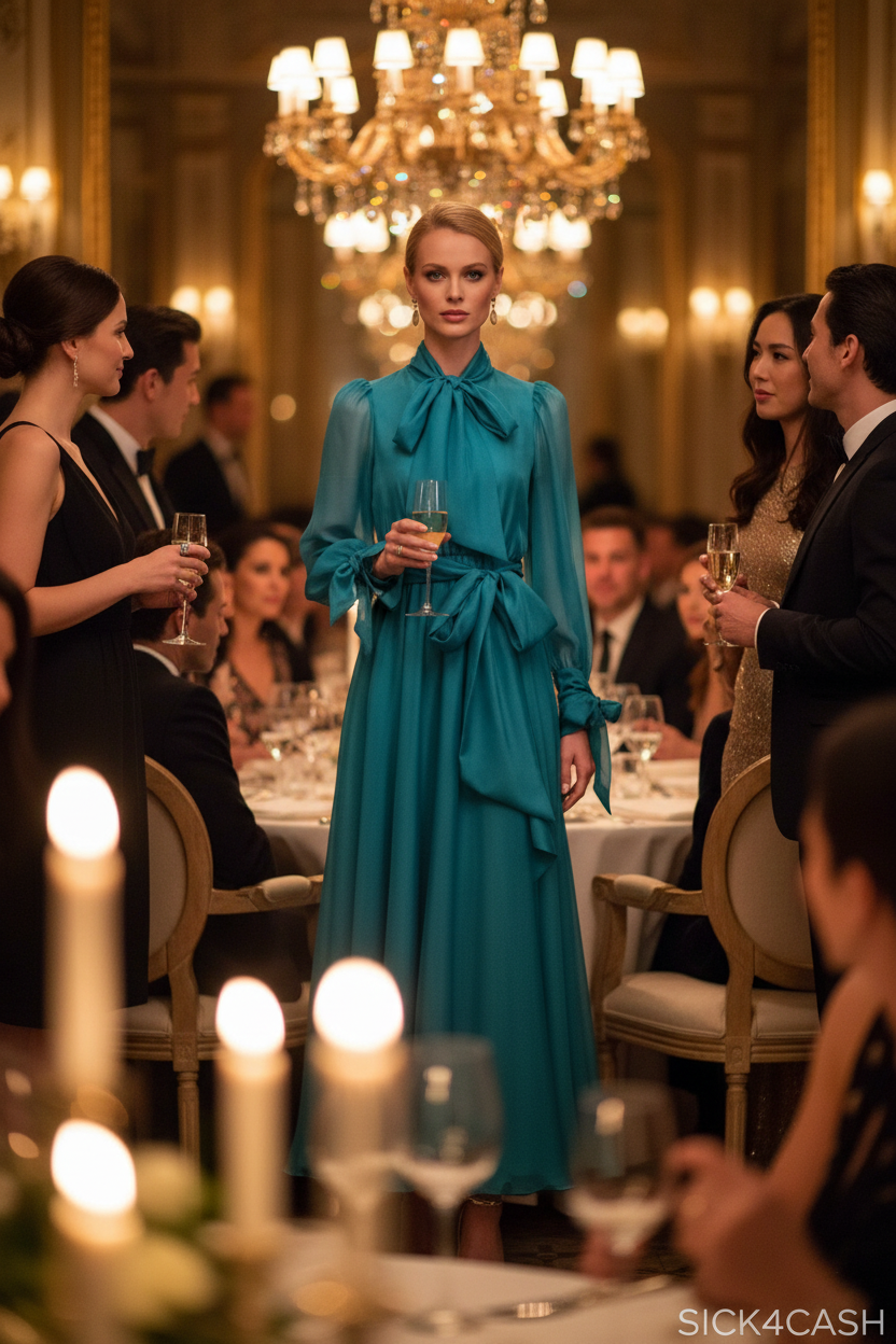 Lake Blue Flowing Dress – Elegant Women’s Maxi Dress for Summer & Special Occasions