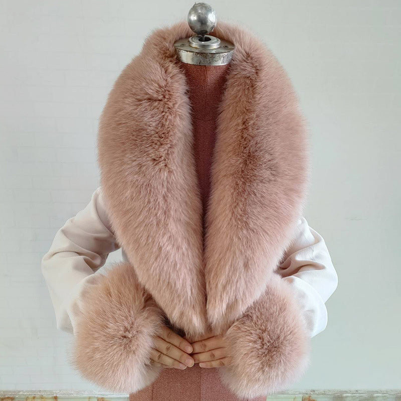 Real Fox Fur Horn Collar
