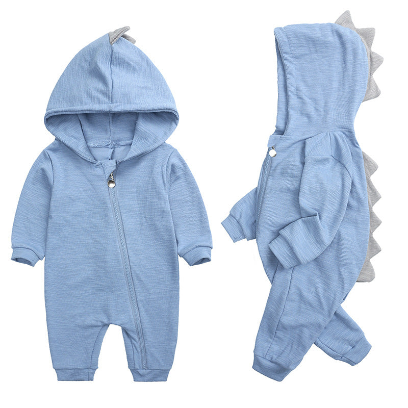 S4C New Baby Dinosaur Hooded Cotton Jumpsuit For Men And Women Baby Long-Sleeved Romper Baby Jumpsuit